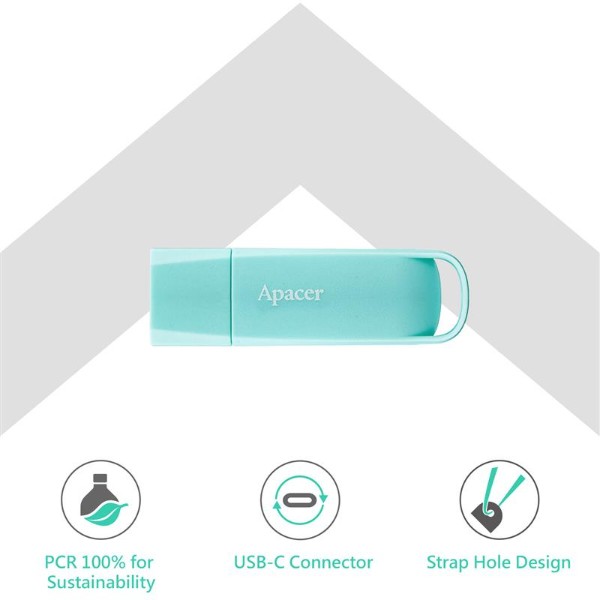 Фото - Флеш USB Apacer Type-C Mobile AH270 64GB Jelly Mint (AP64GAH270ECO-1)